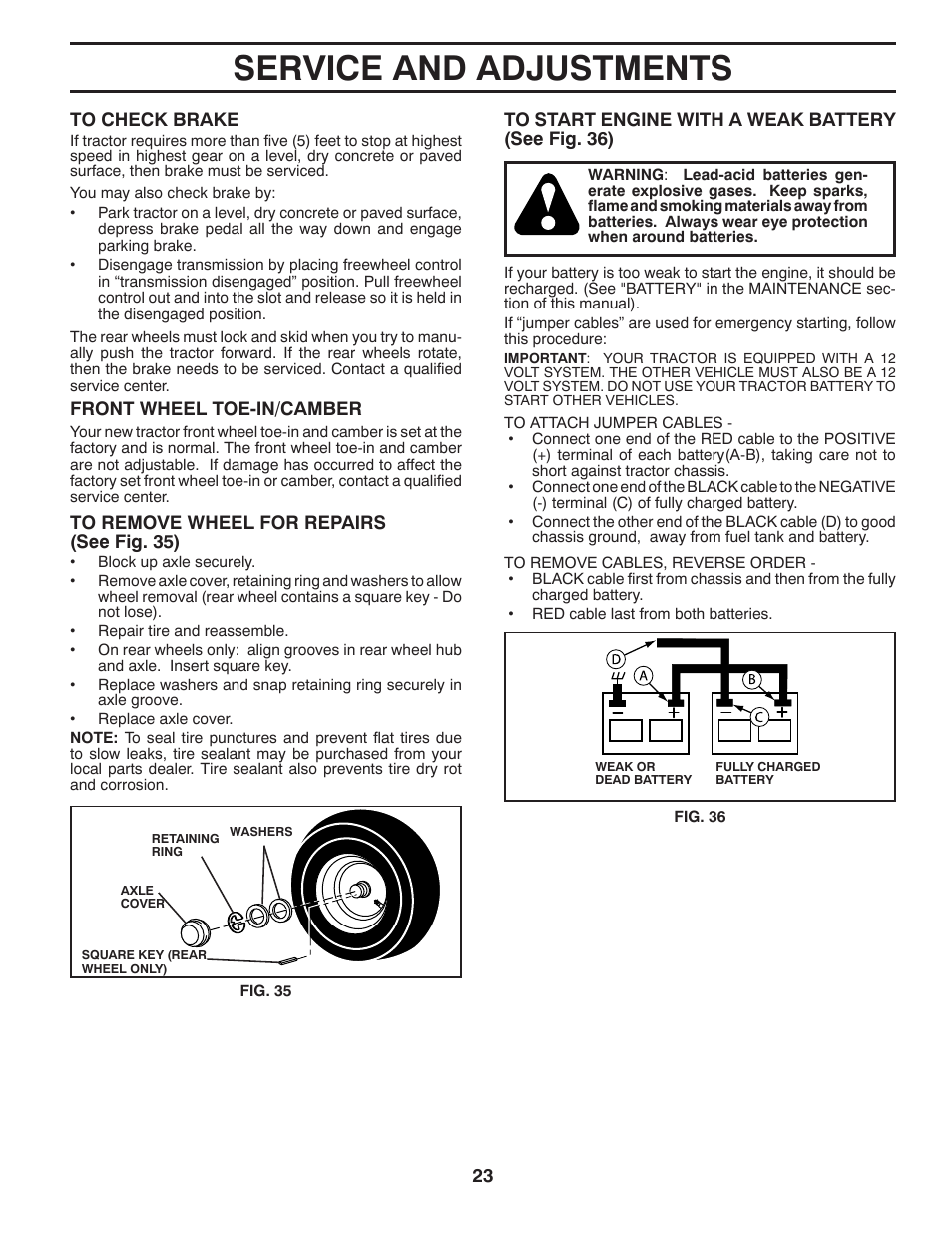 Service and adjustments | Husqvarna 2348 LS User Manual | Page 23 / 46