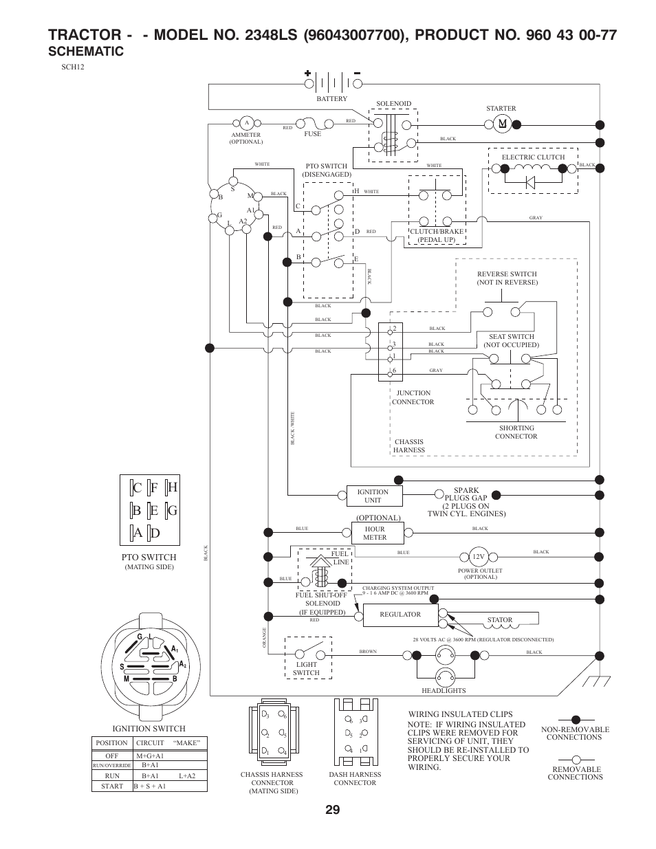Schematic, No tes | Husqvarna 2348 LS User Manual | Page 29 / 46