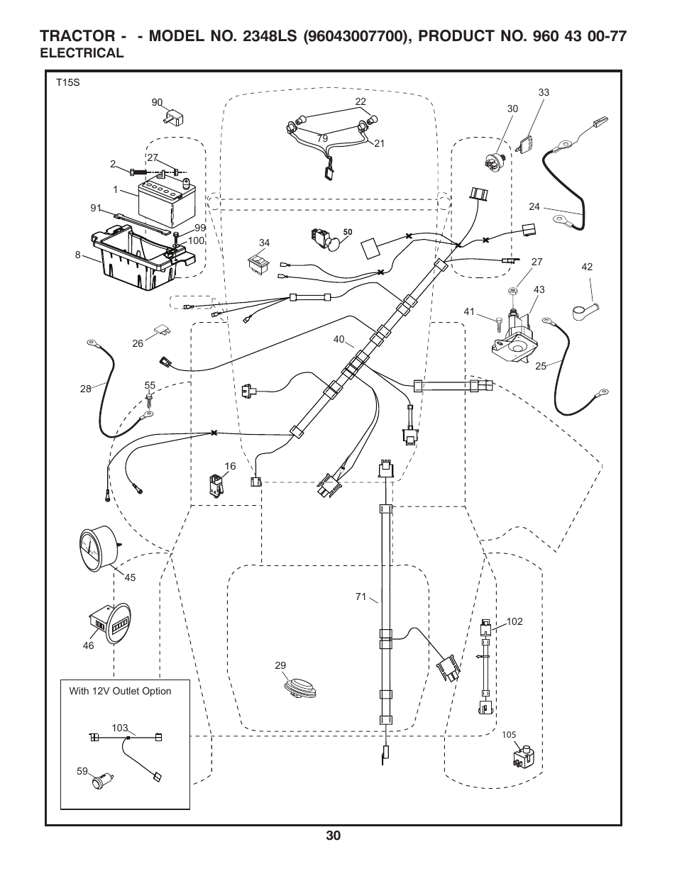 Electrical | Husqvarna 2348 LS User Manual | Page 30 / 46