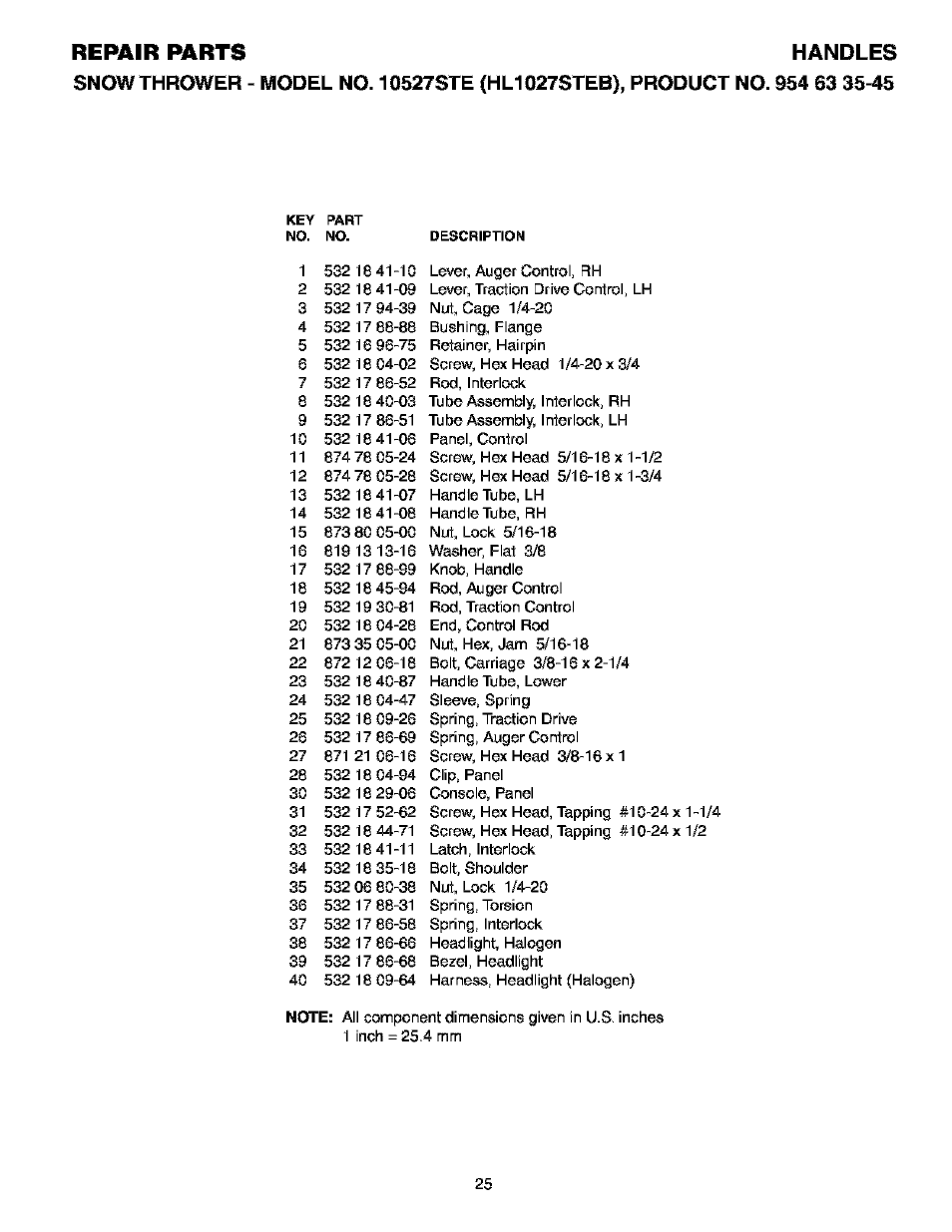 Husqvarna 10527STE User Manual | Page 25 / 32