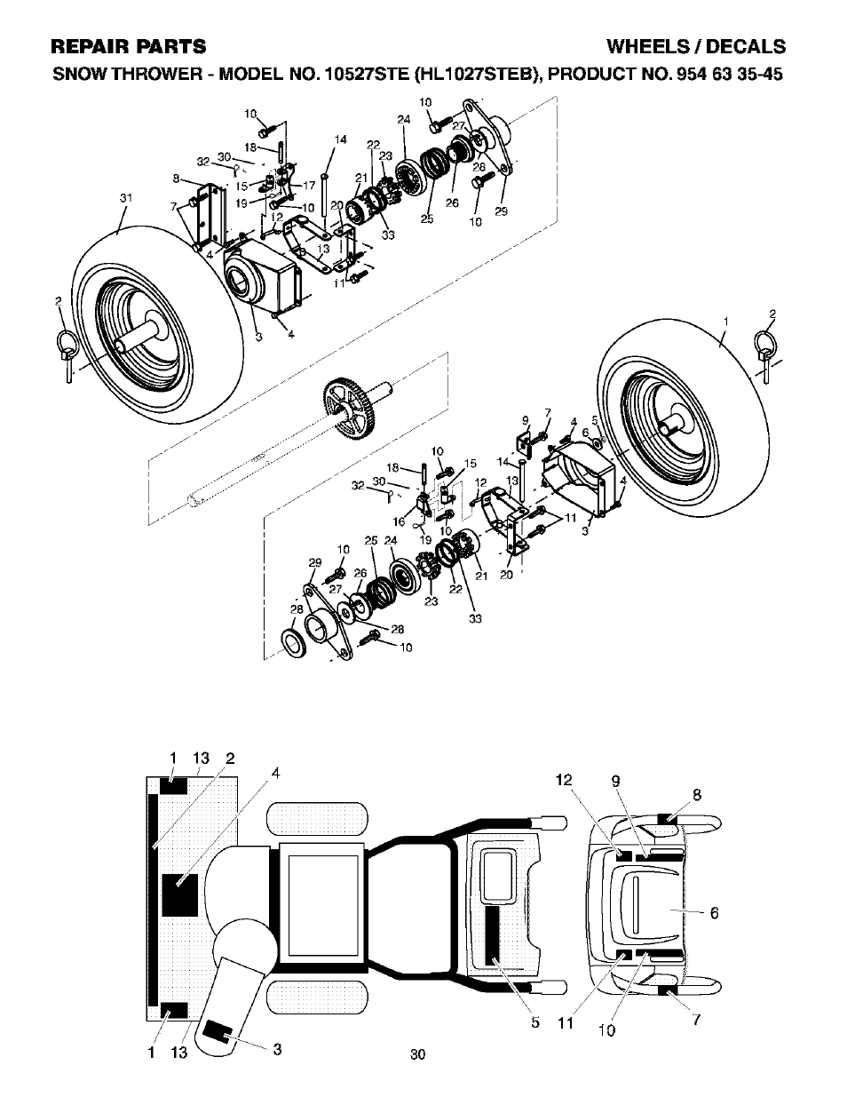 Husqvarna 10527STE User Manual | Page 30 / 32