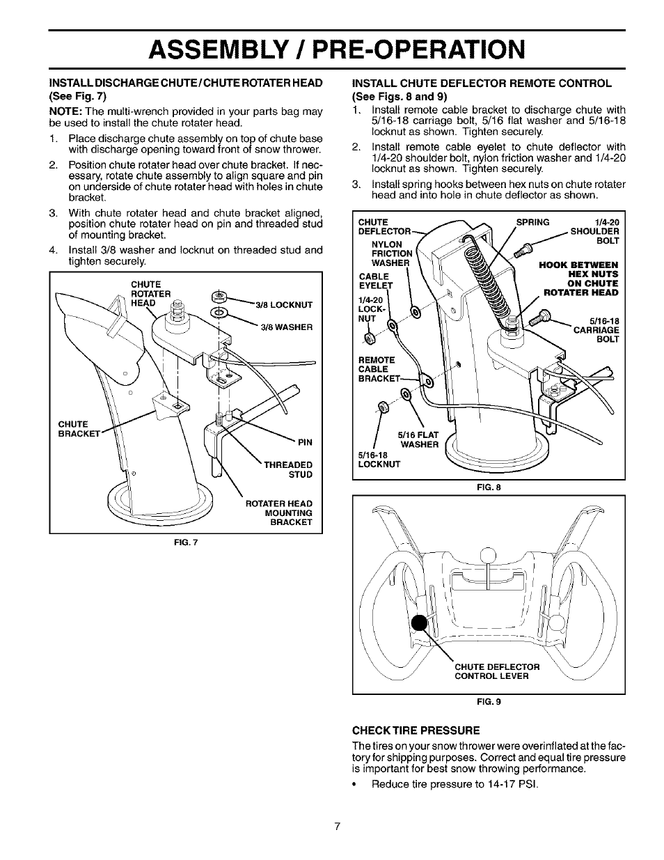 Assembly / pre-operation | Husqvarna 10527STE User Manual | Page 7 / 32