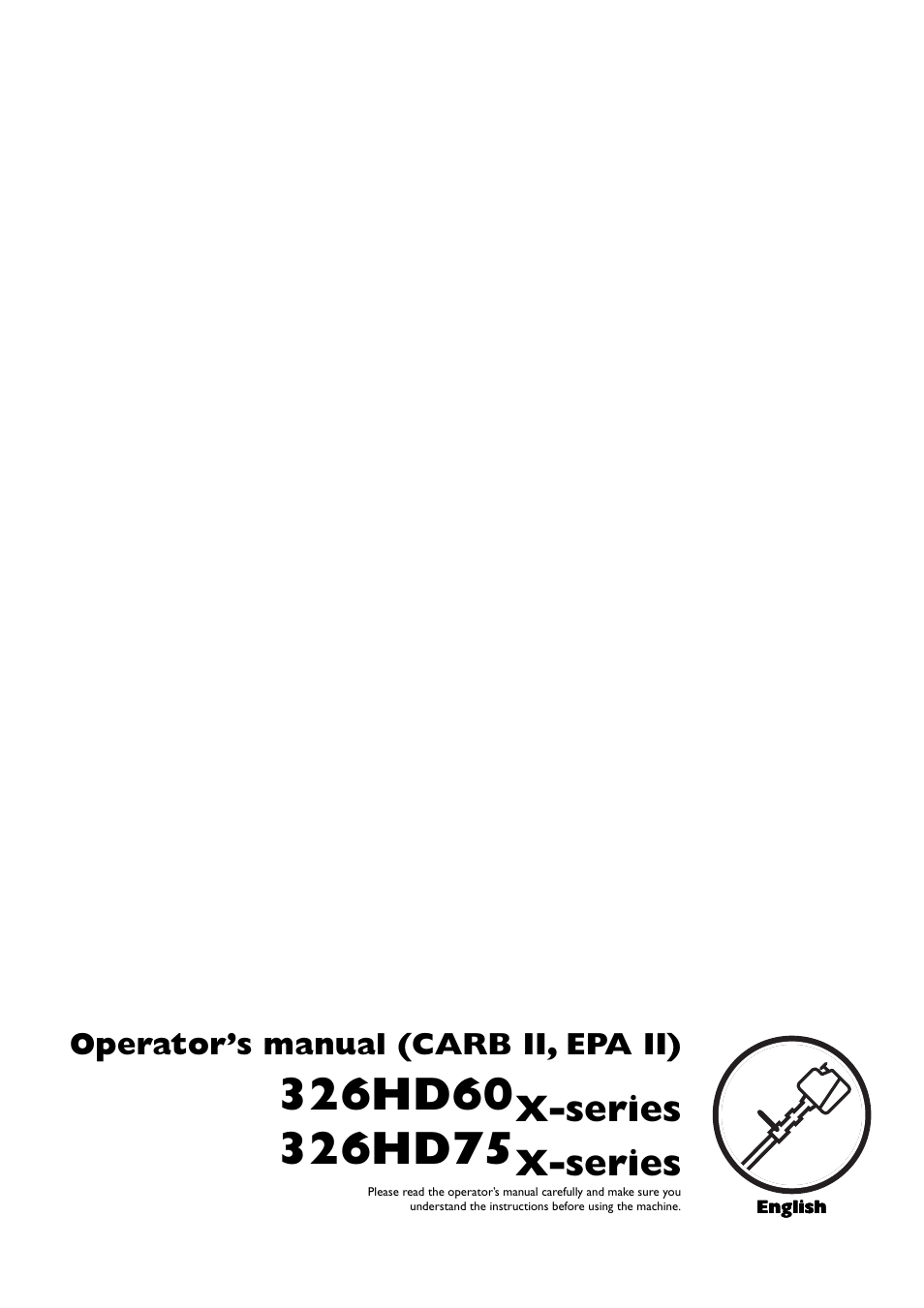 Husqvarna 326HD75 User Manual | 24 pages