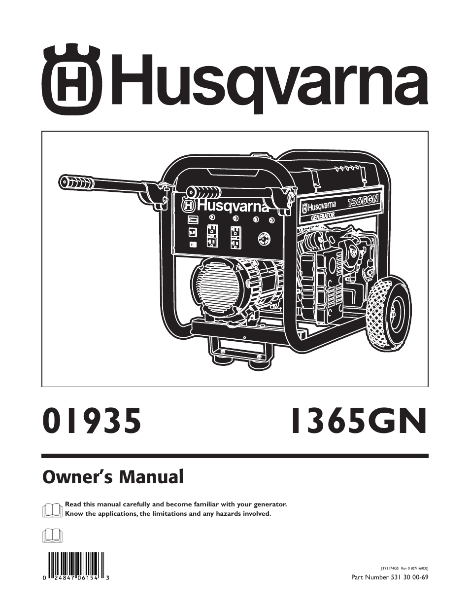 Husqvarna 1365GN User Manual | 25 pages