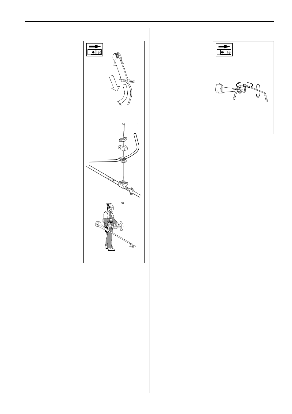 Assembly, Assembling the handlebars, Transport position, handlebars | Husqvarna Brush Cutter 326RX User Manual | Page 17 / 40