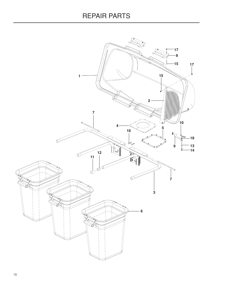 Repair parts | Husqvarna 966529103 User Manual | Page 16 / 20