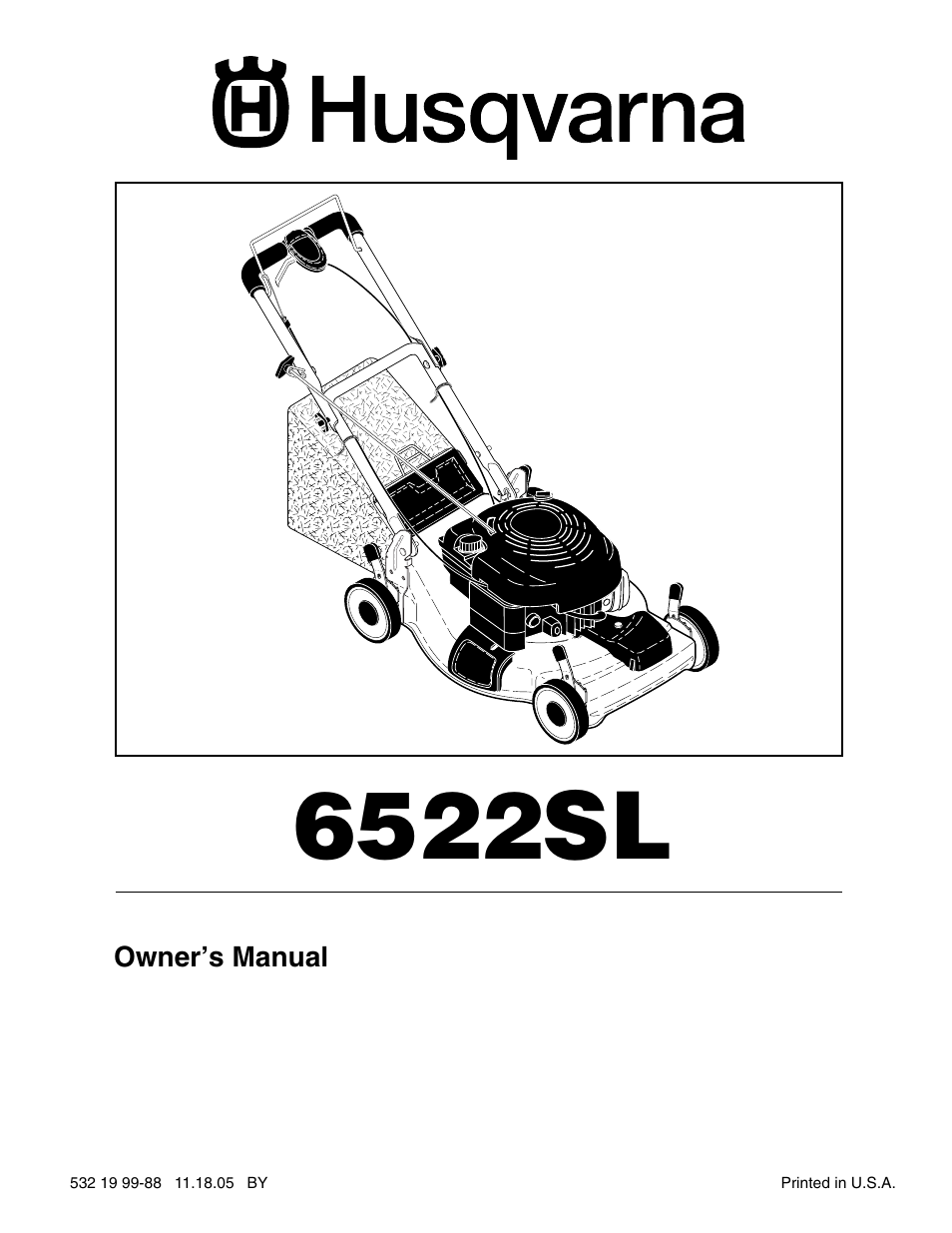 Husqvarna 6522SL User Manual | 20 pages