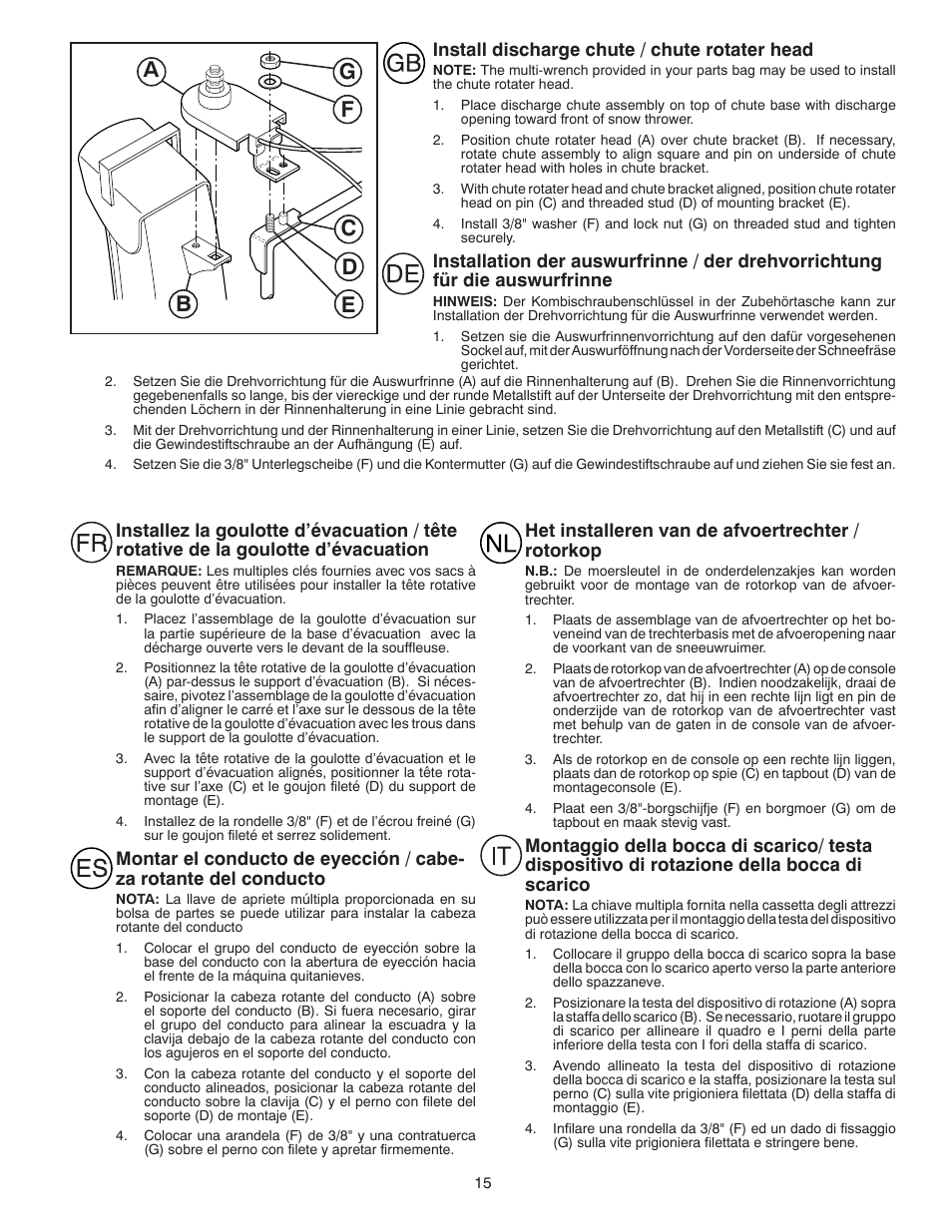 Husqvarna ST261E User Manual | Page 15 / 64