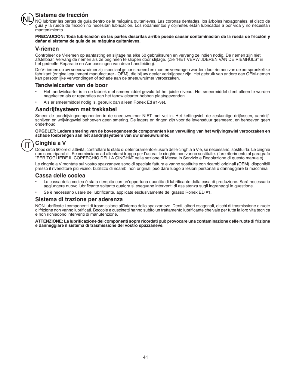 Husqvarna ST261E User Manual | Page 41 / 64
