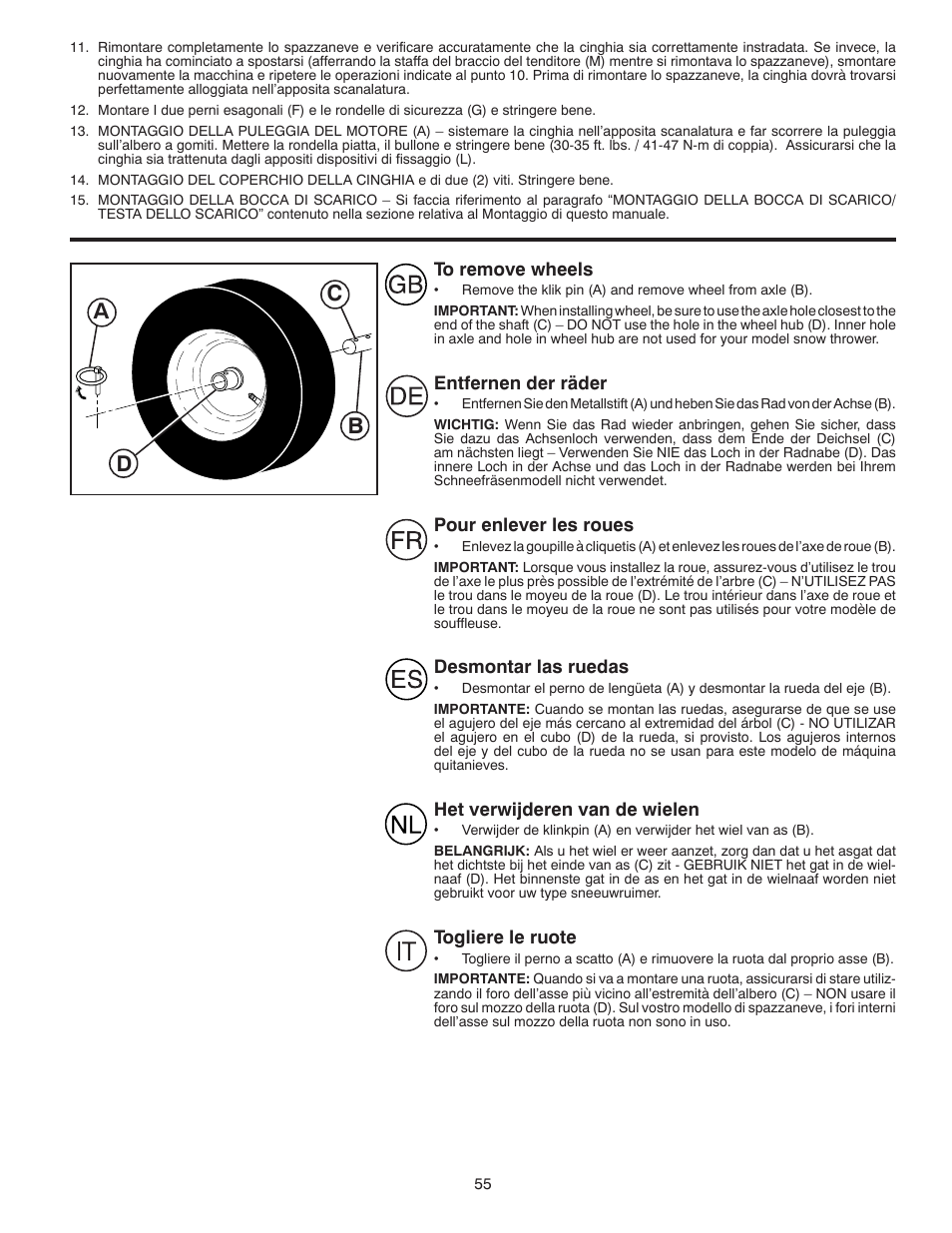 Cb a d | Husqvarna ST261E User Manual | Page 55 / 64