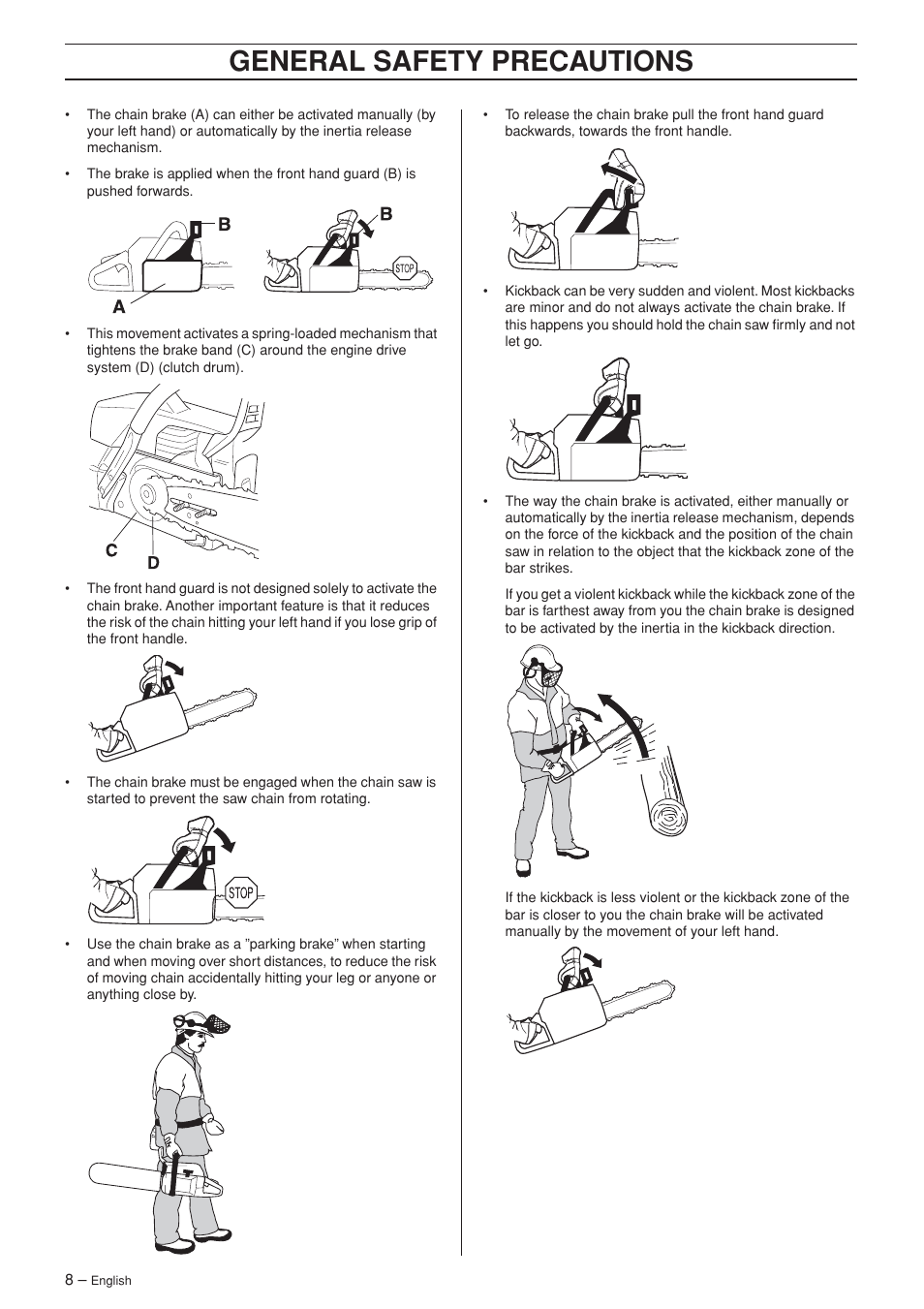 General safety preca utions | Husqvarna 455 Rancher User Manual | Page 8 / 44