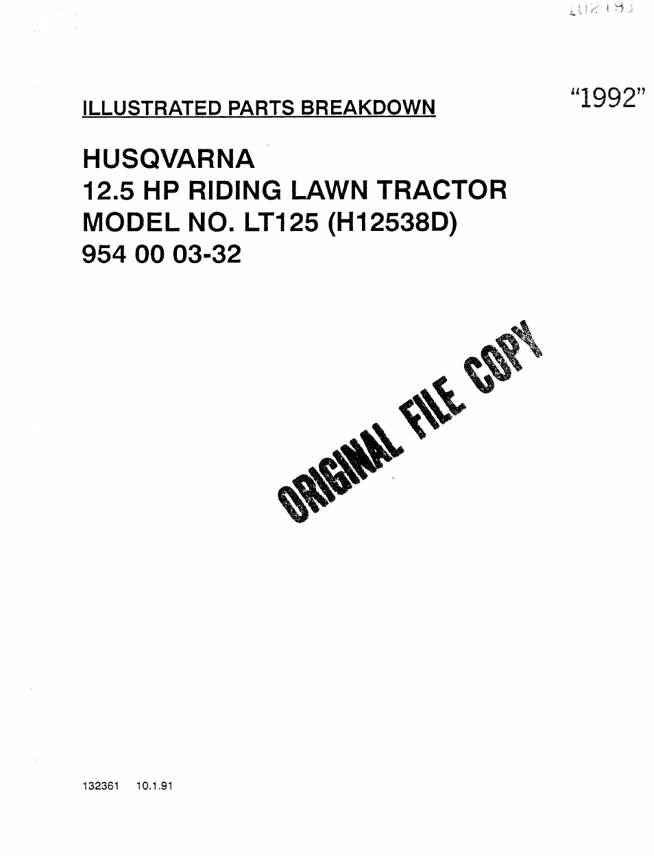 Husqvarna 954 00 03-32 User Manual | 18 pages