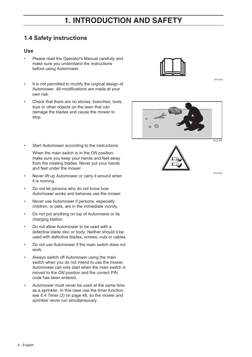 Introduction and safety, 4 safety instructions | Husqvarna 230 ACX/220 AC User Manual | Page 7 / 82
