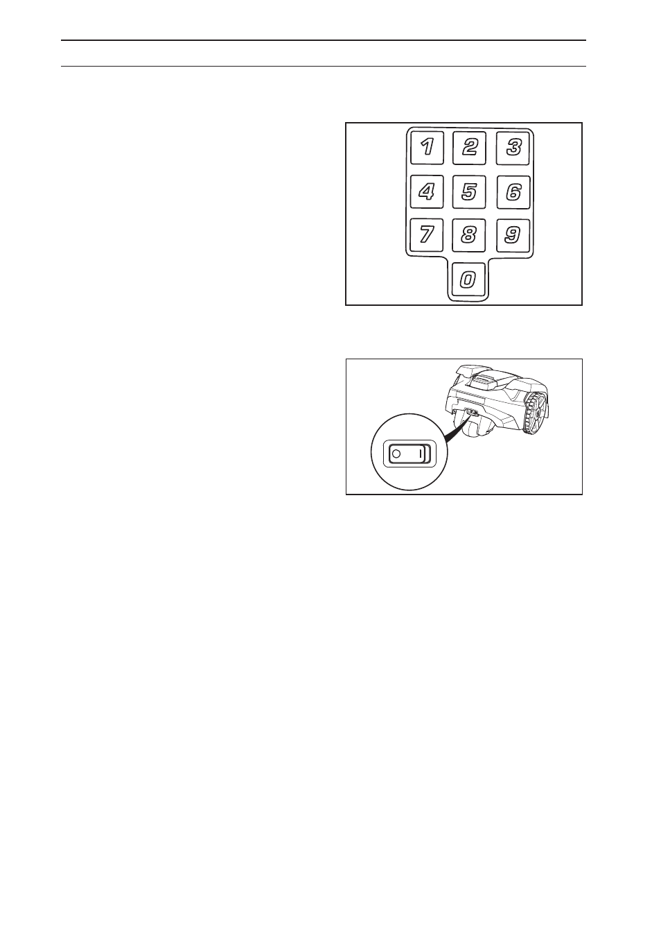 Control panel, 3 numbers, 4 main switch | Husqvarna 305 User Manual | Page 40 / 70