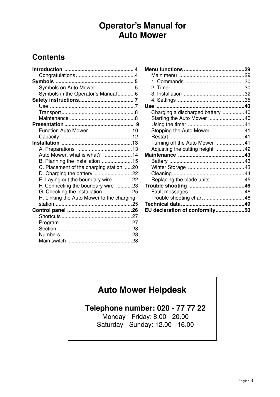 Husqvarna 2003-06 User Manual | Page 2 / 50