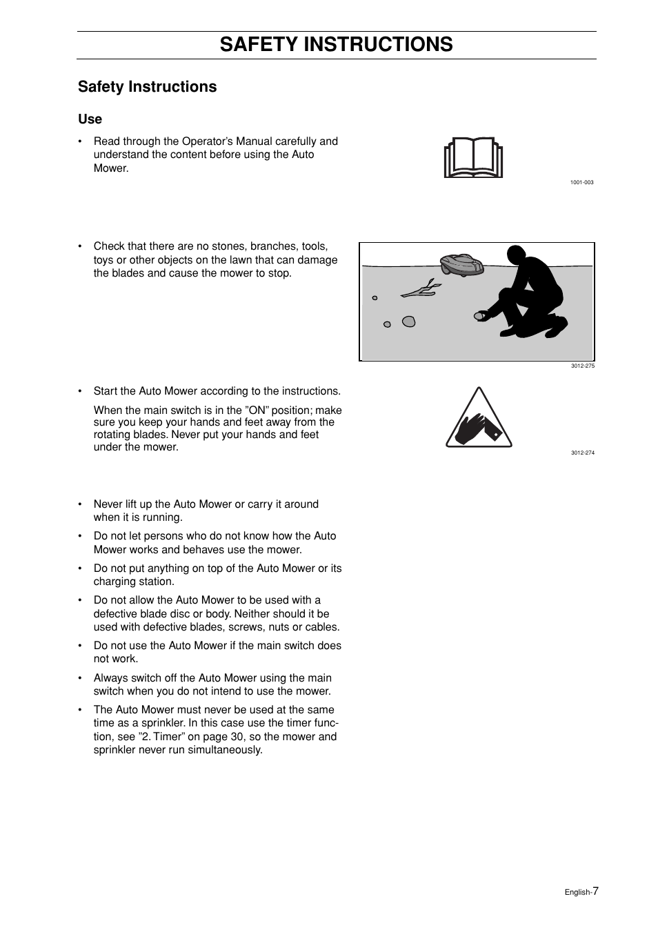 Safety instructions | Husqvarna 2003-06 User Manual | Page 6 / 50