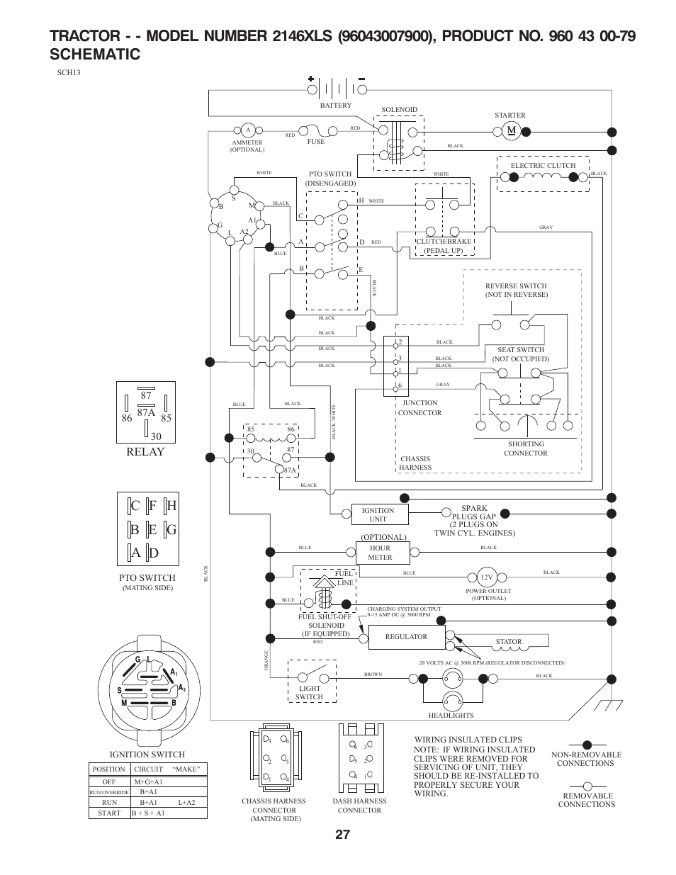 Repair parts, Schematic, No tes | Relay | Husqvarna 2146XLS User Manual | Page 27 / 46