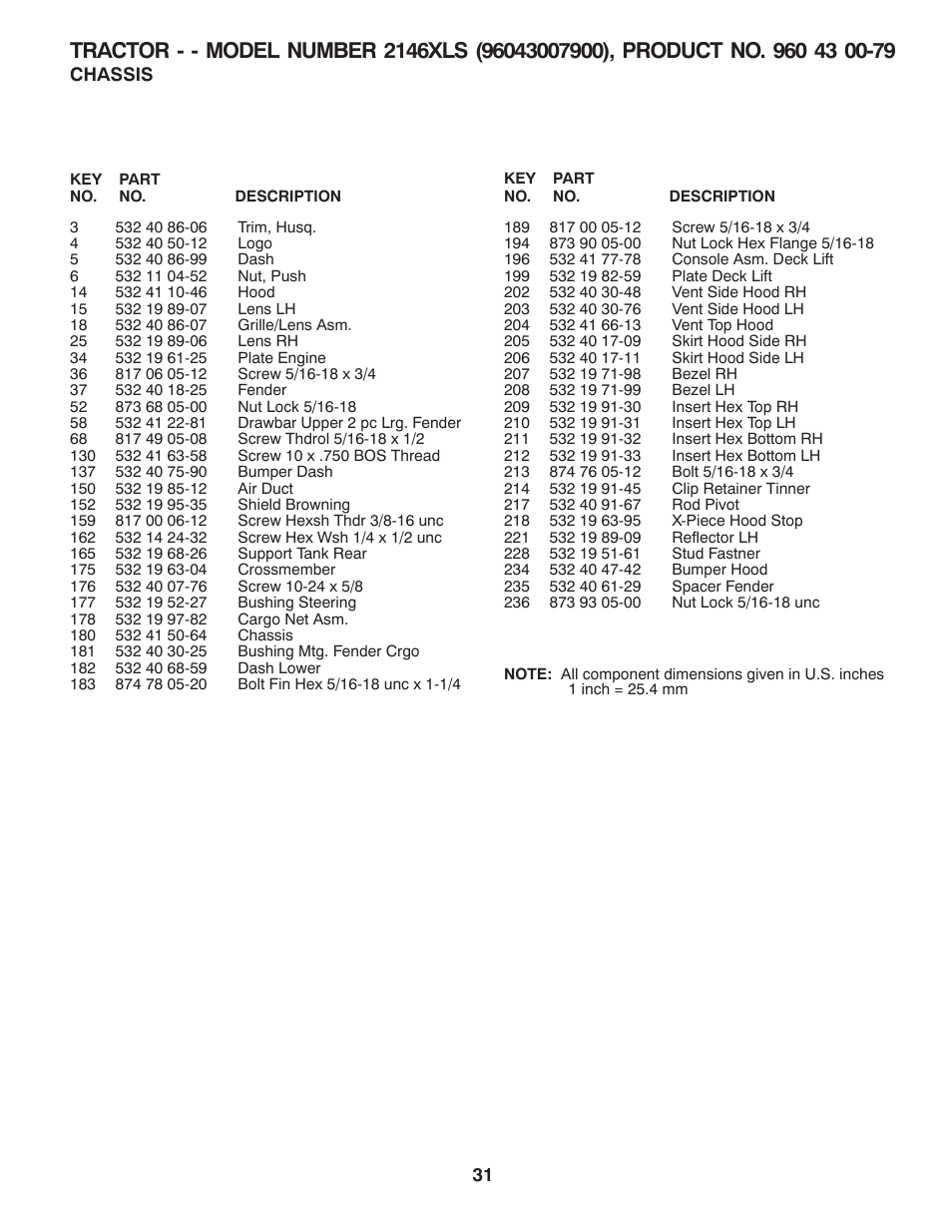 Husqvarna 2146XLS User Manual | Page 31 / 46
