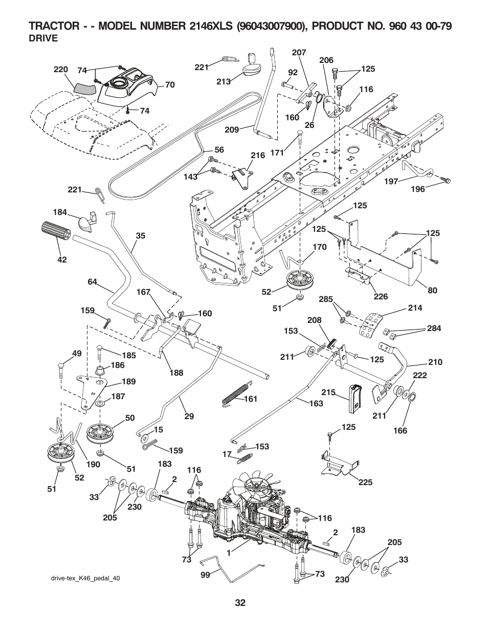 Drive | Husqvarna 2146XLS User Manual | Page 32 / 46