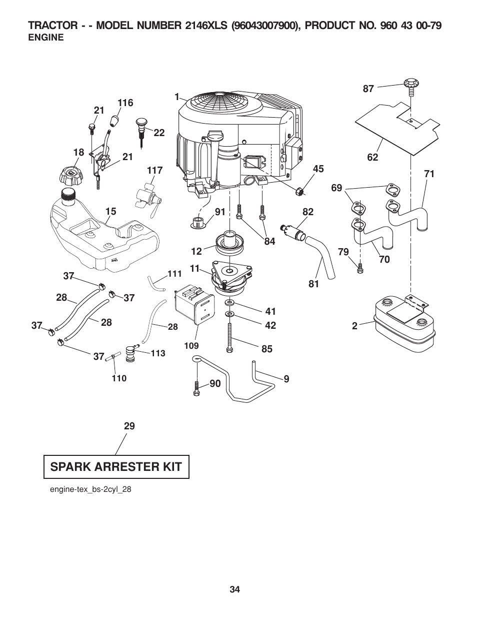 Engine | Husqvarna 2146XLS User Manual | Page 34 / 46