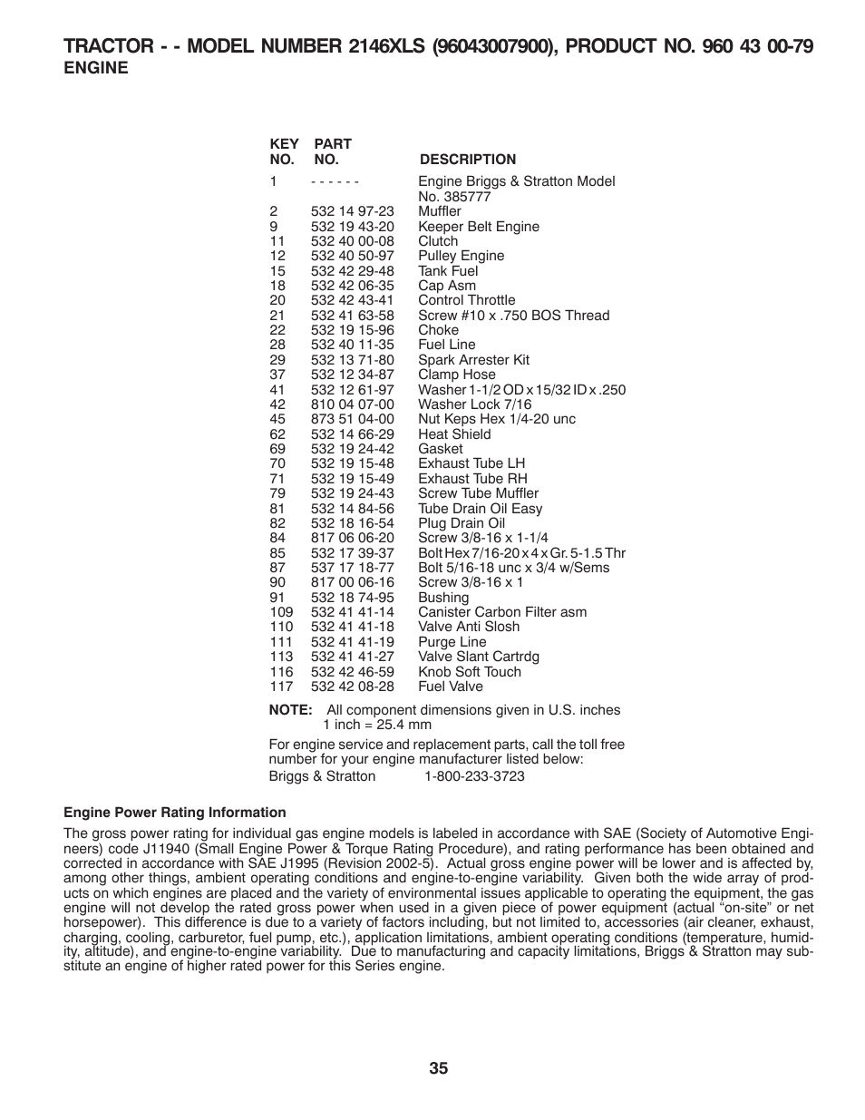 Husqvarna 2146XLS User Manual | Page 35 / 46