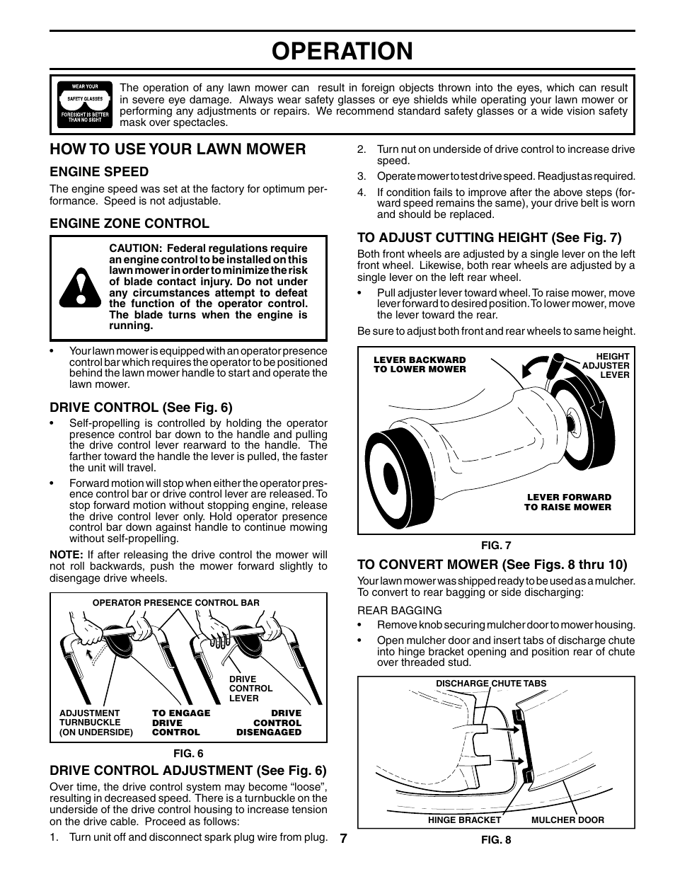 Operation, How to use your lawn mower | Husqvarna 67521HVE User Manual | Page 7 / 24