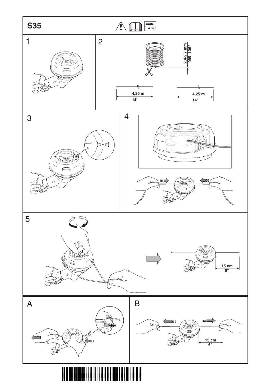 Z+ha"¶6x, S35 5 | Husqvarna 326RX-Series User Manual | Page 34 / 36