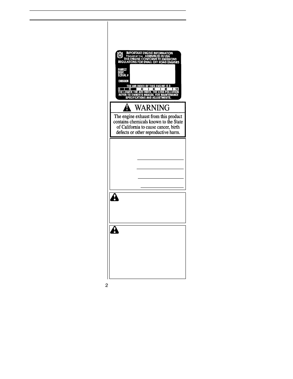 Husqvarna 125E User Manual | Page 2 / 23