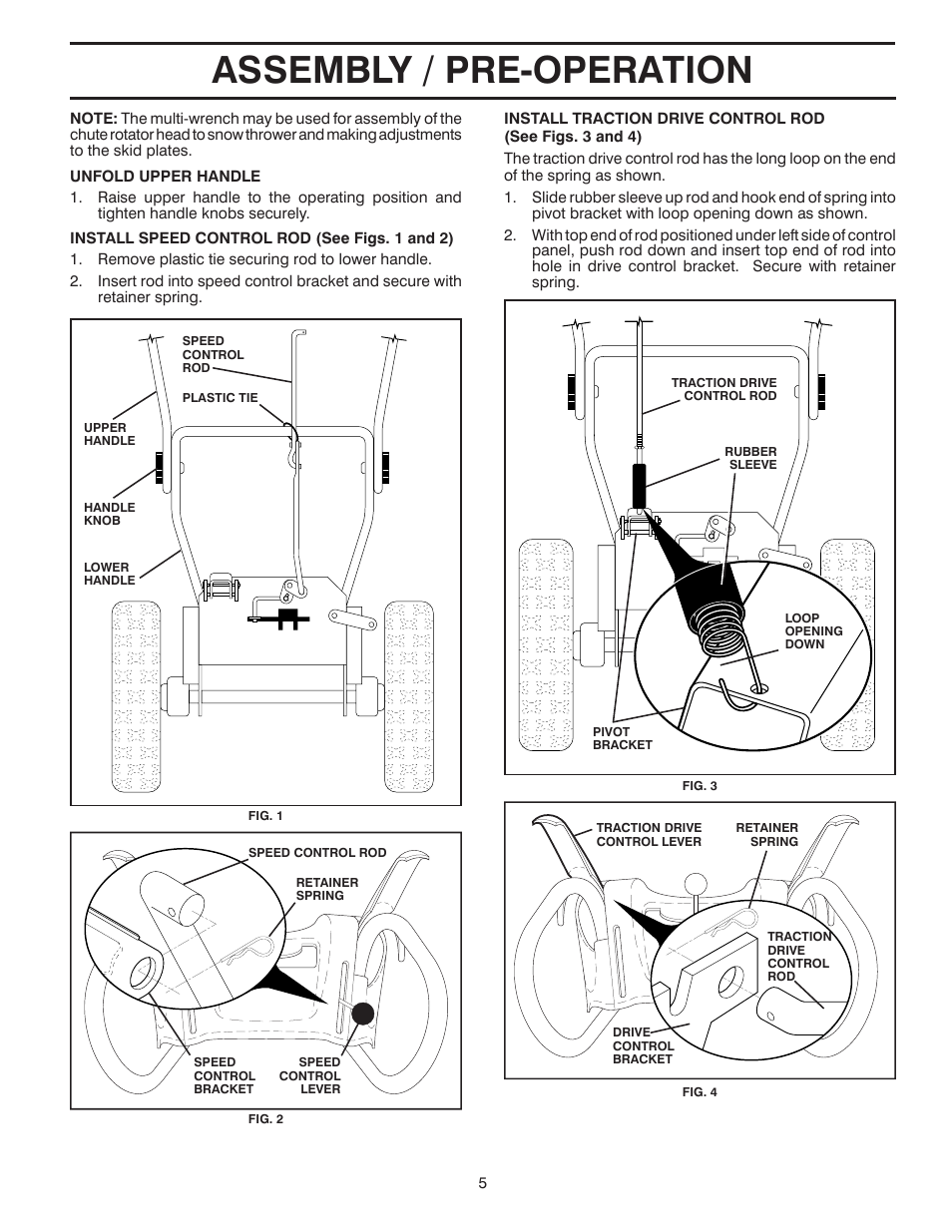 Assembly / pre-operation | Husqvarna 924SBE User Manual | Page 5 / 32