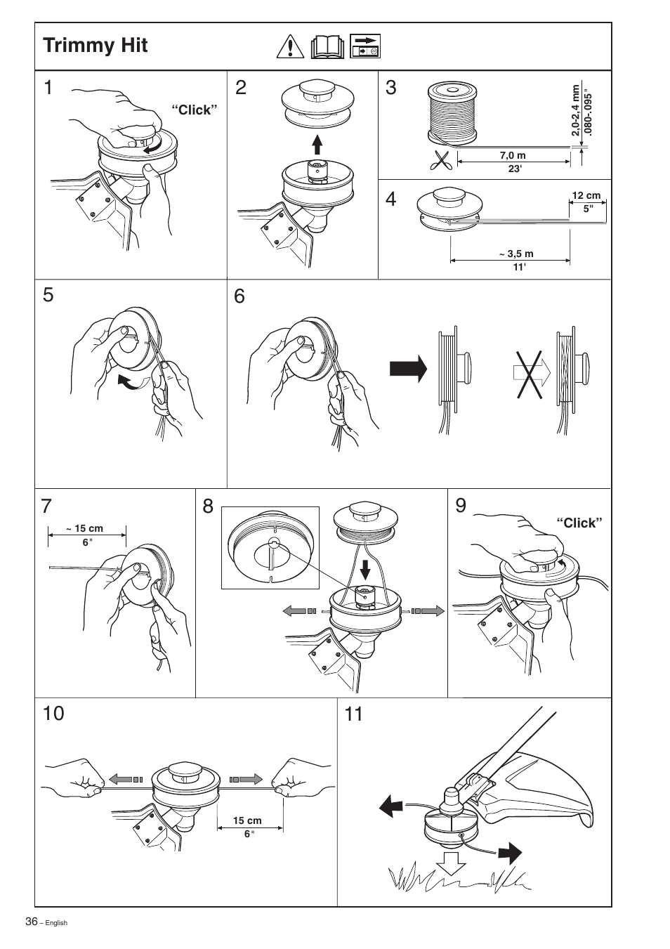 Trimmy hit | Husqvarna 227R User Manual | Page 36 / 44