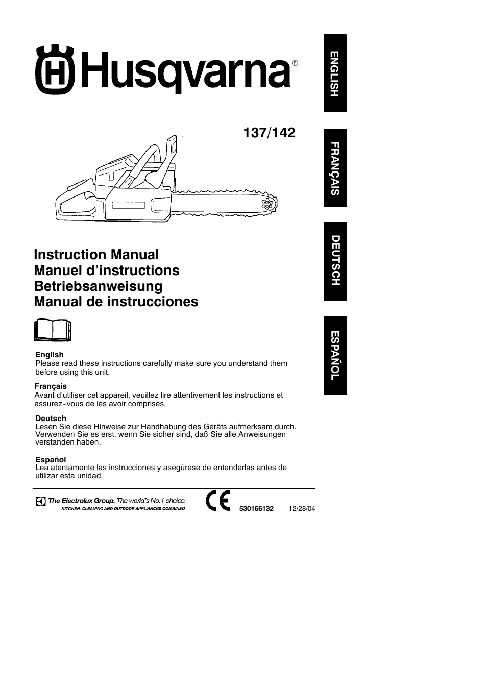 Husqvarna 137 User Manual | 16 pages