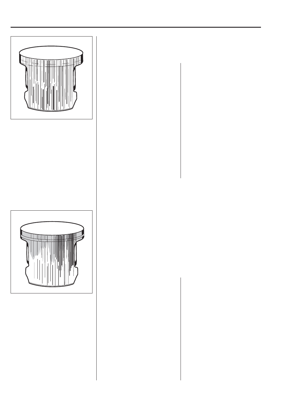 Cylinder and piston, Piston scoring caused by heavy carbon deposits | Husqvarna 343R User Manual | Page 47 / 63