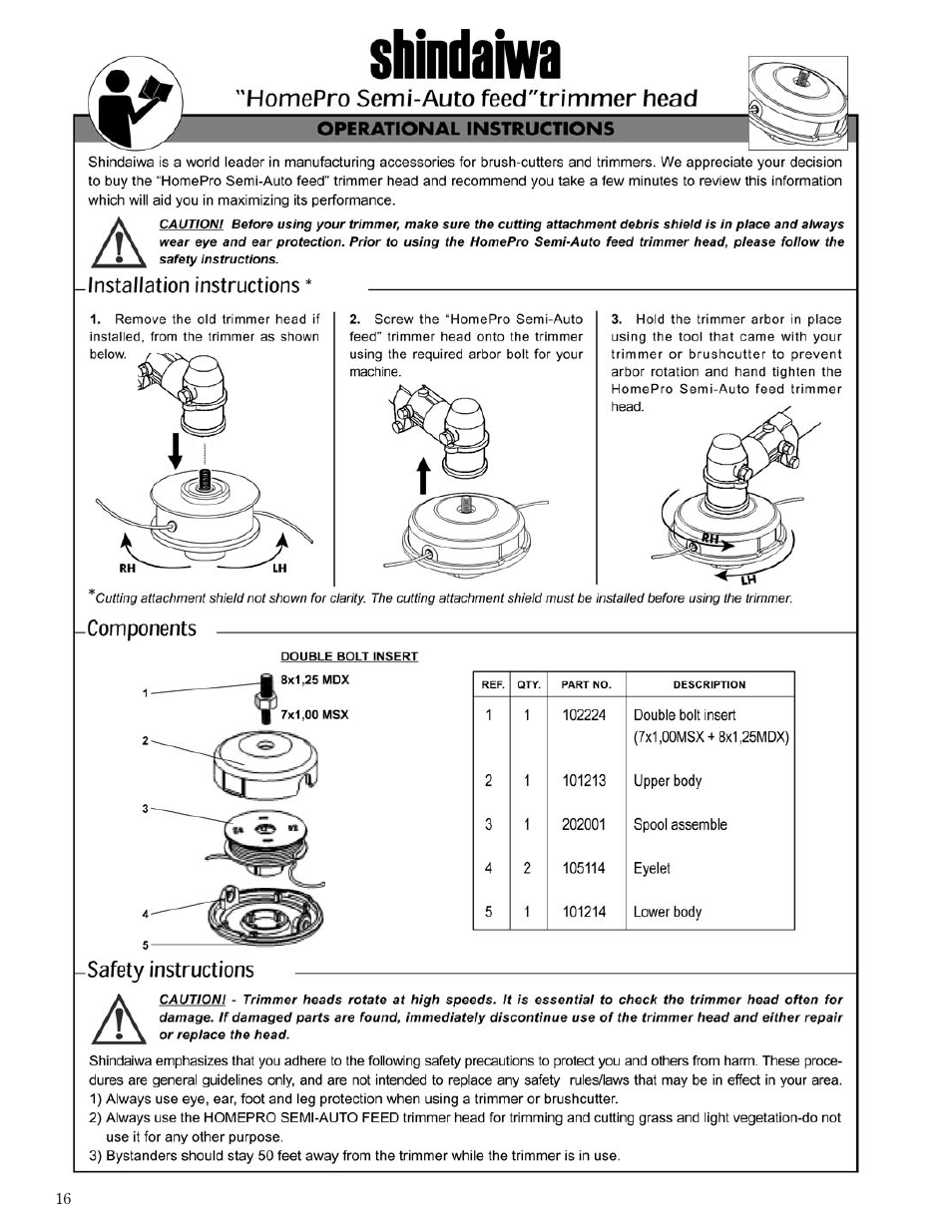 Homepro semi-auto | Husqvarna 80792 User Manual | Page 16 / 28