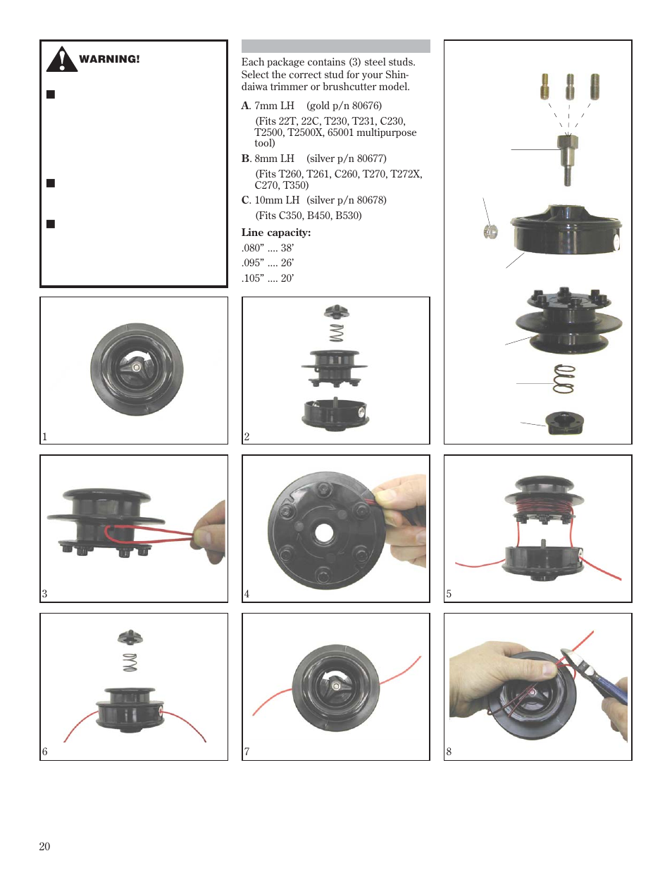 Un10, Un10 assembly and rewinding instructions a b c | Husqvarna 80792 User Manual | Page 20 / 28