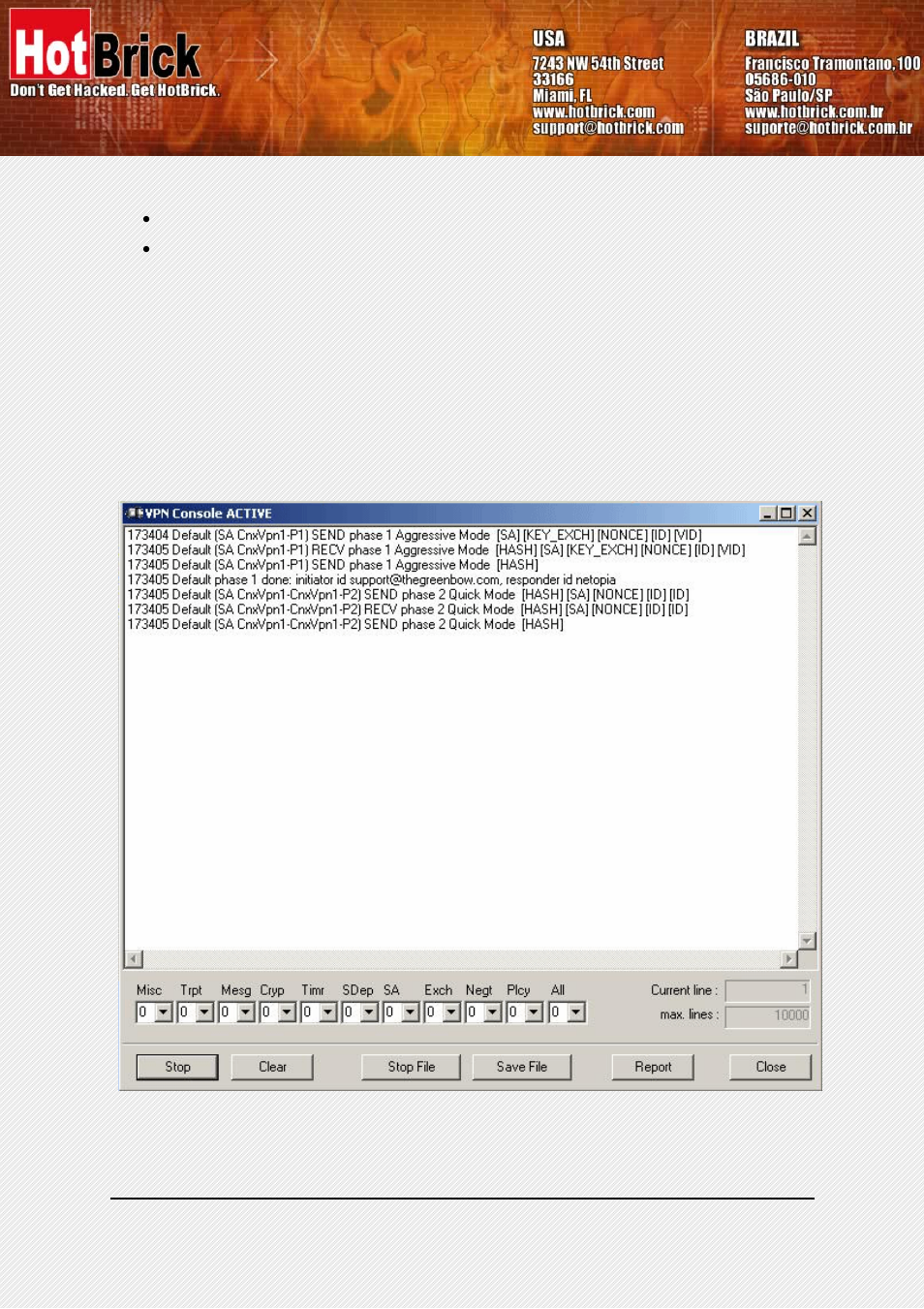 11 console | HotBrick VPN Client User Manual | Page 22 / 24
