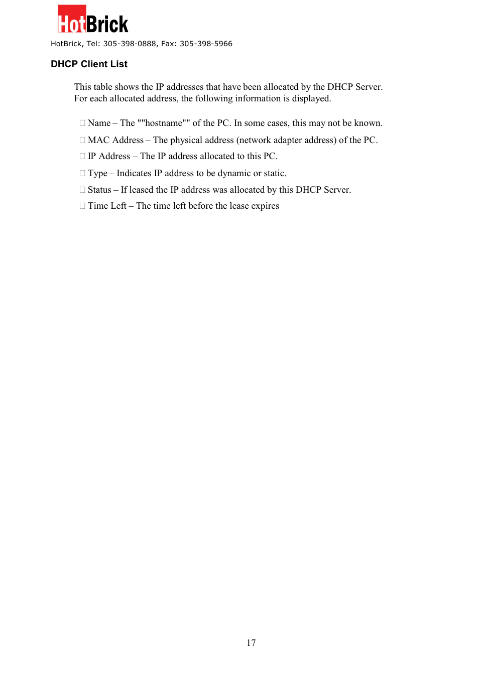 HotBrick Dual WAN Firewall VPN 1400/2 User Manual | Page 17 / 76