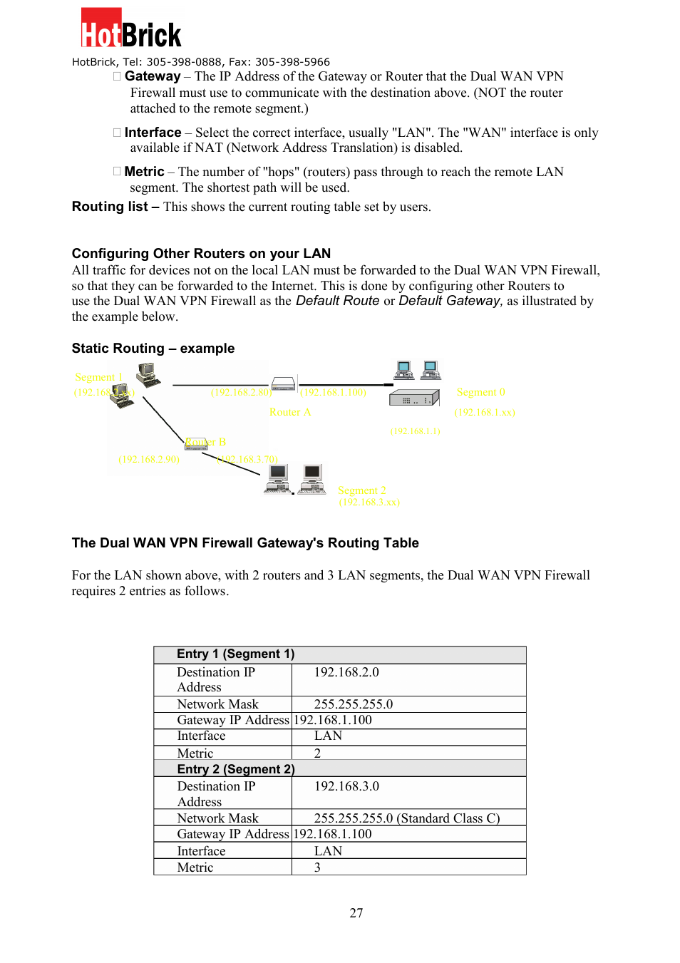 HotBrick Dual WAN Firewall VPN 1400/2 User Manual | Page 27 / 76