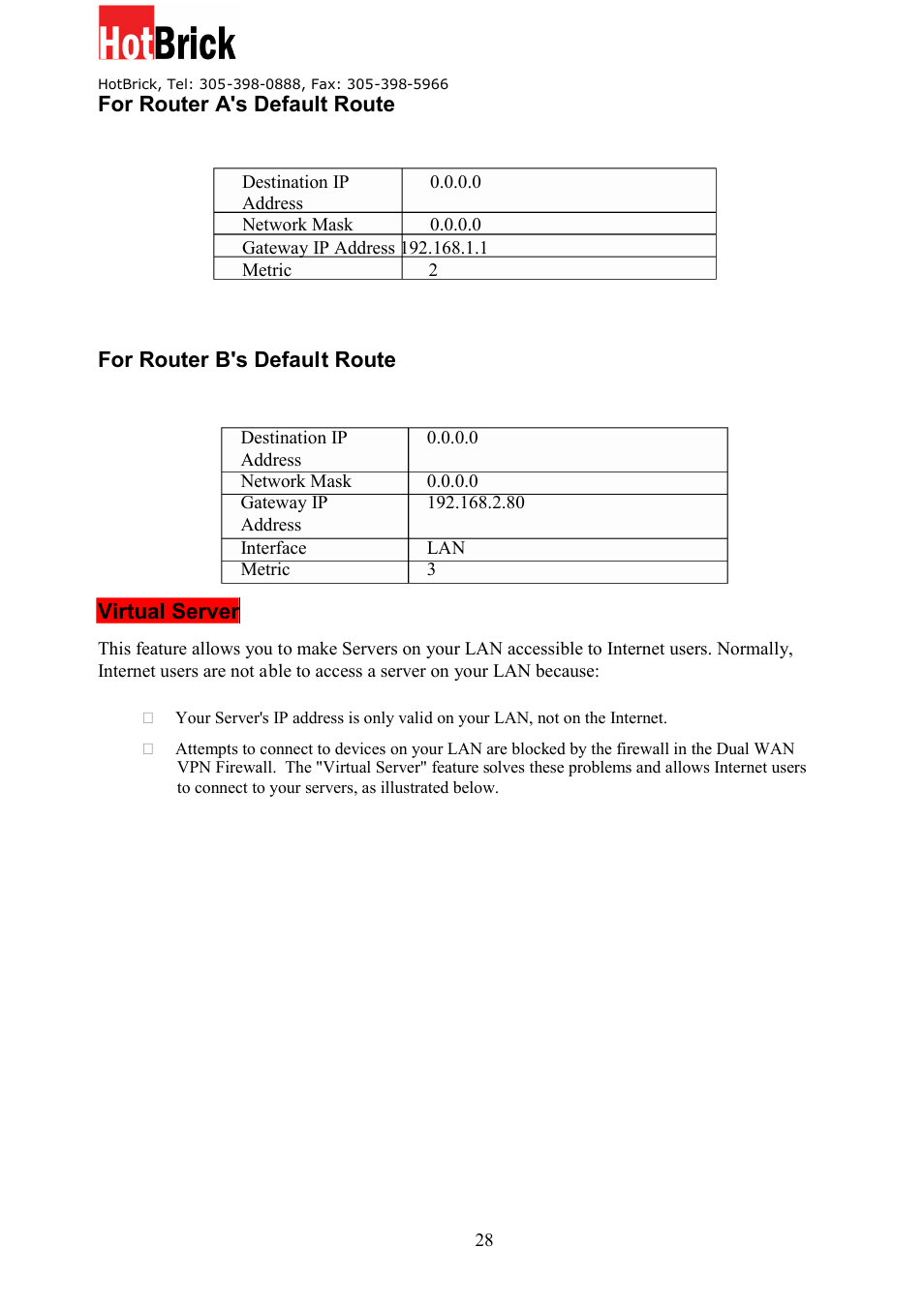 HotBrick Dual WAN Firewall VPN 1400/2 User Manual | Page 28 / 76