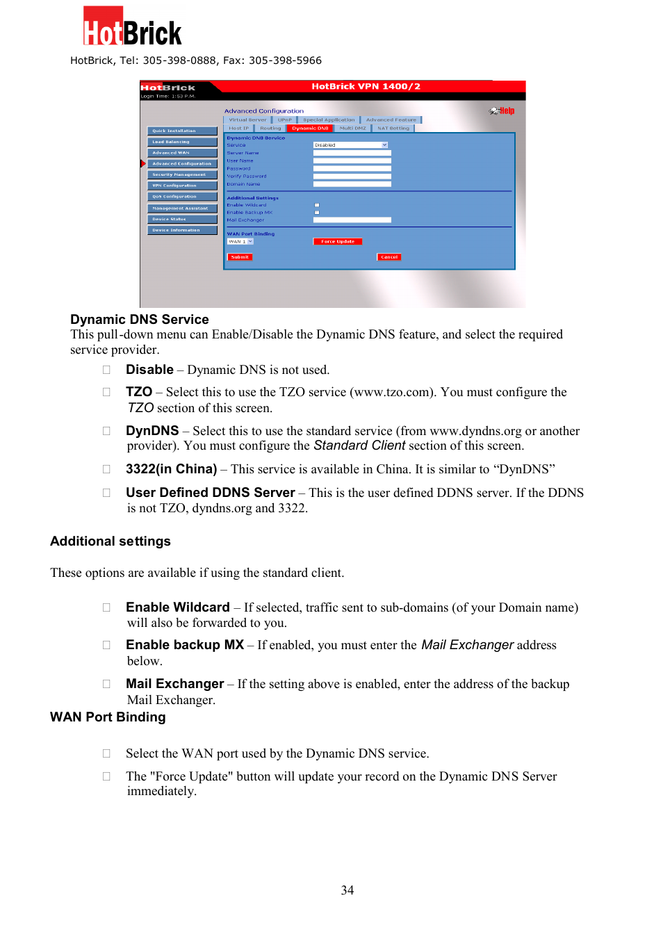 HotBrick Dual WAN Firewall VPN 1400/2 User Manual | Page 34 / 76
