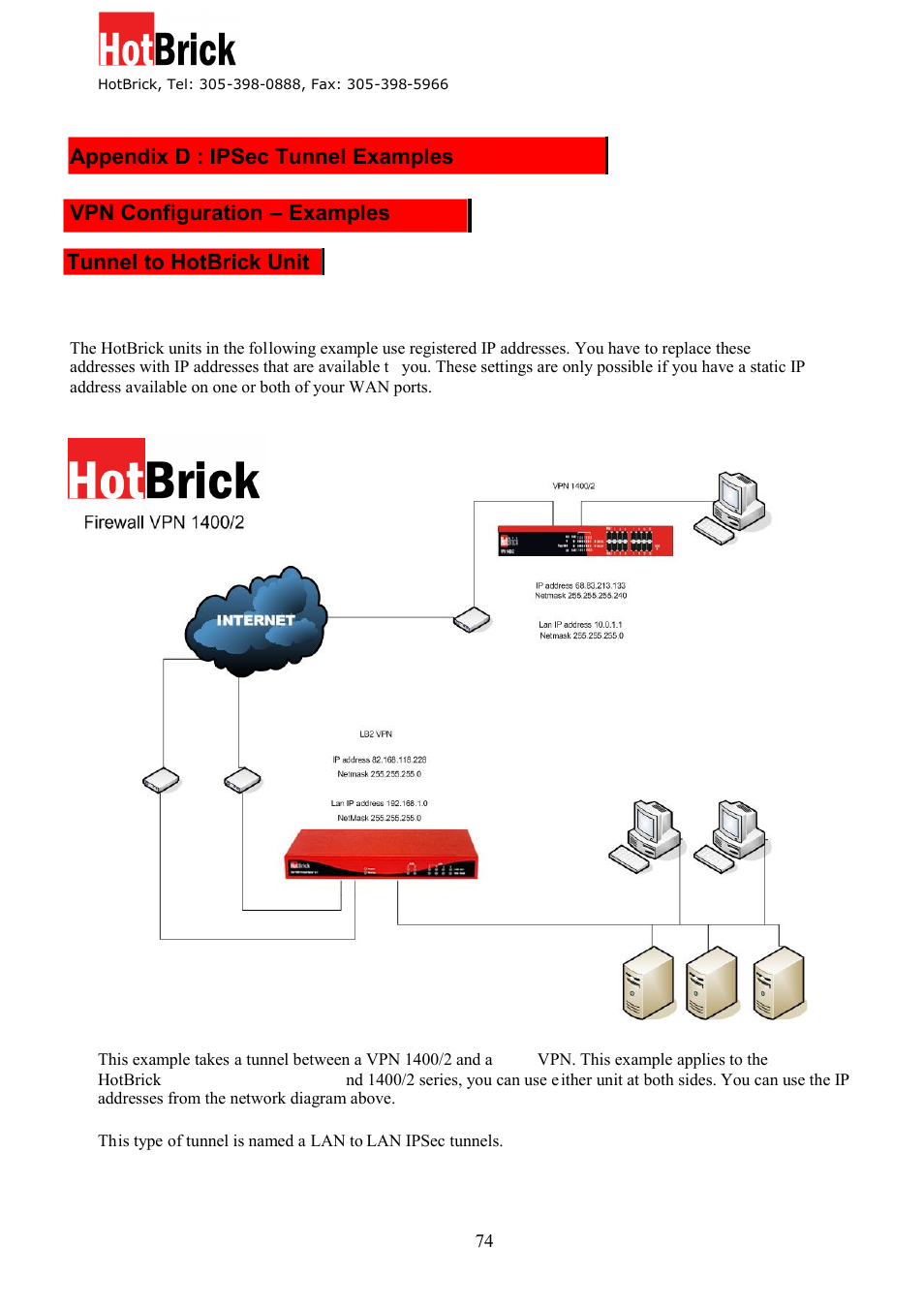 HotBrick Dual WAN Firewall VPN 1400/2 User Manual | Page 74 / 76