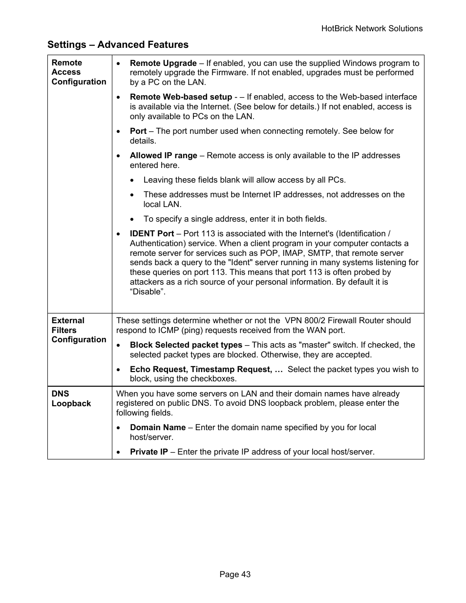 HotBrick VPN 800 User Manual | Page 47 / 89