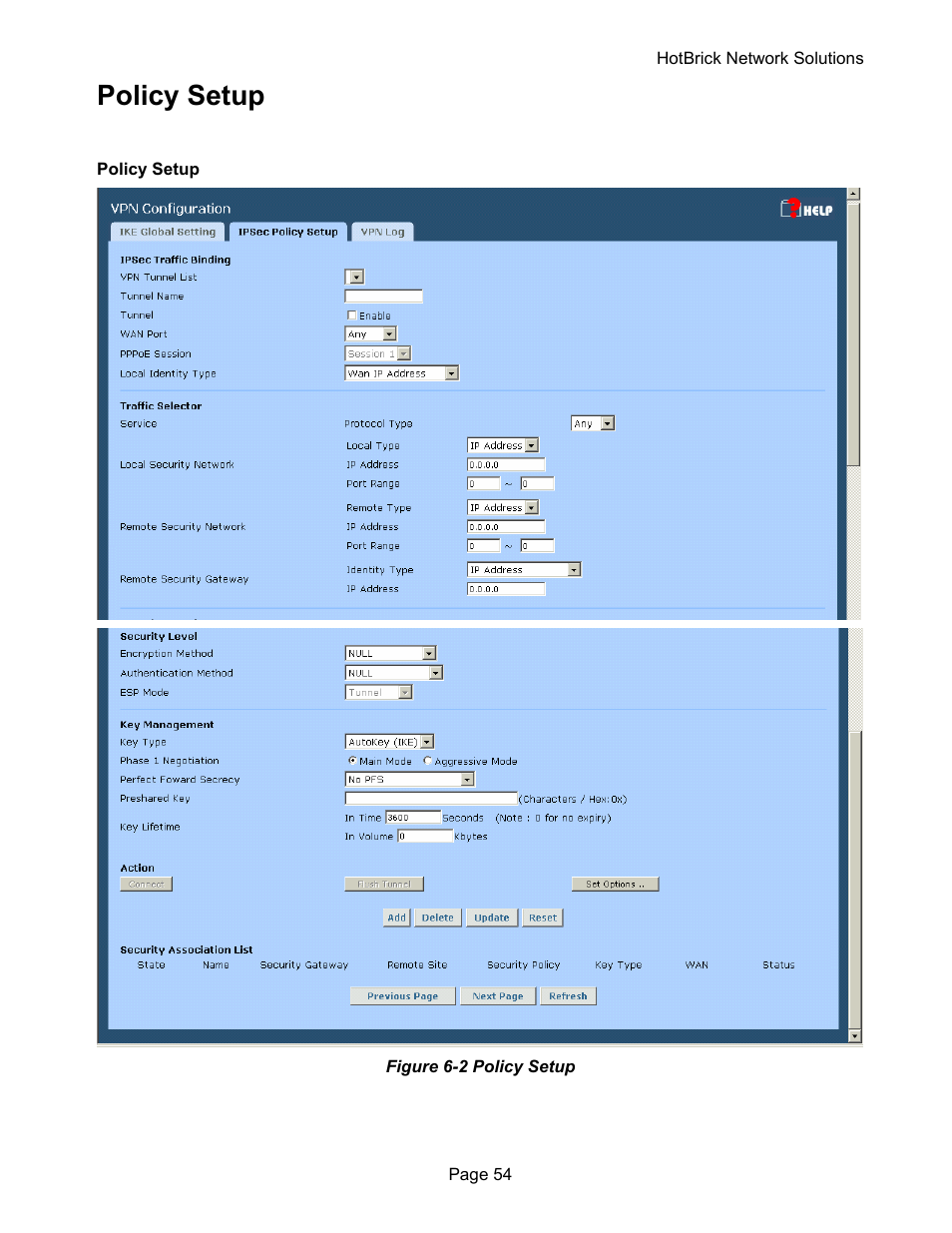 Policy setup | HotBrick VPN 800 User Manual | Page 58 / 89