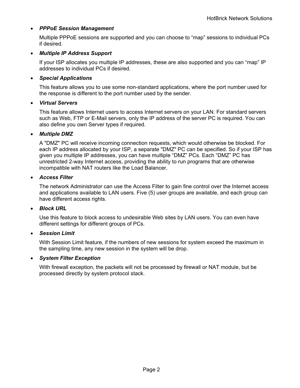 HotBrick VPN 800 User Manual | Page 6 / 89
