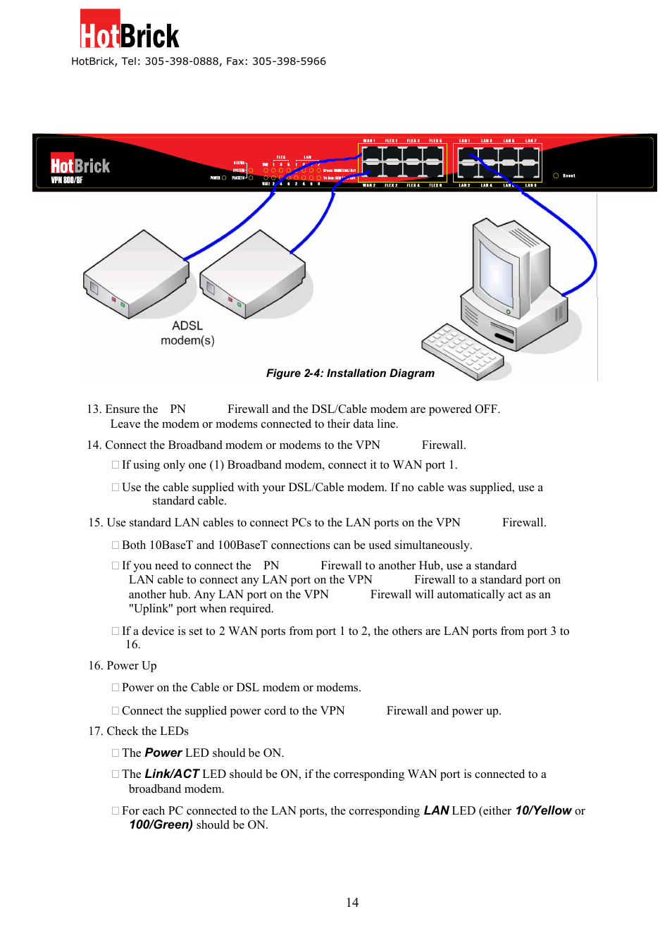 HotBrick VPN 800/8 F User Manual | Page 14 / 77