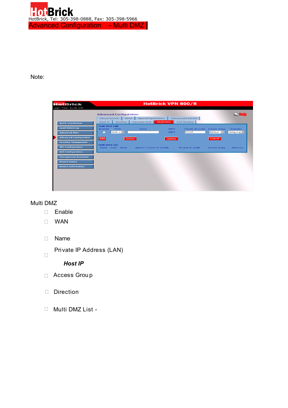 HotBrick VPN 800/8 F User Manual | Page 36 / 77