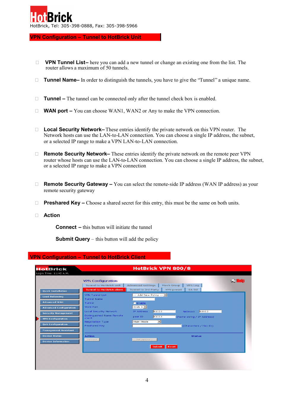 HotBrick VPN 800/8 F User Manual | Page 46 / 77