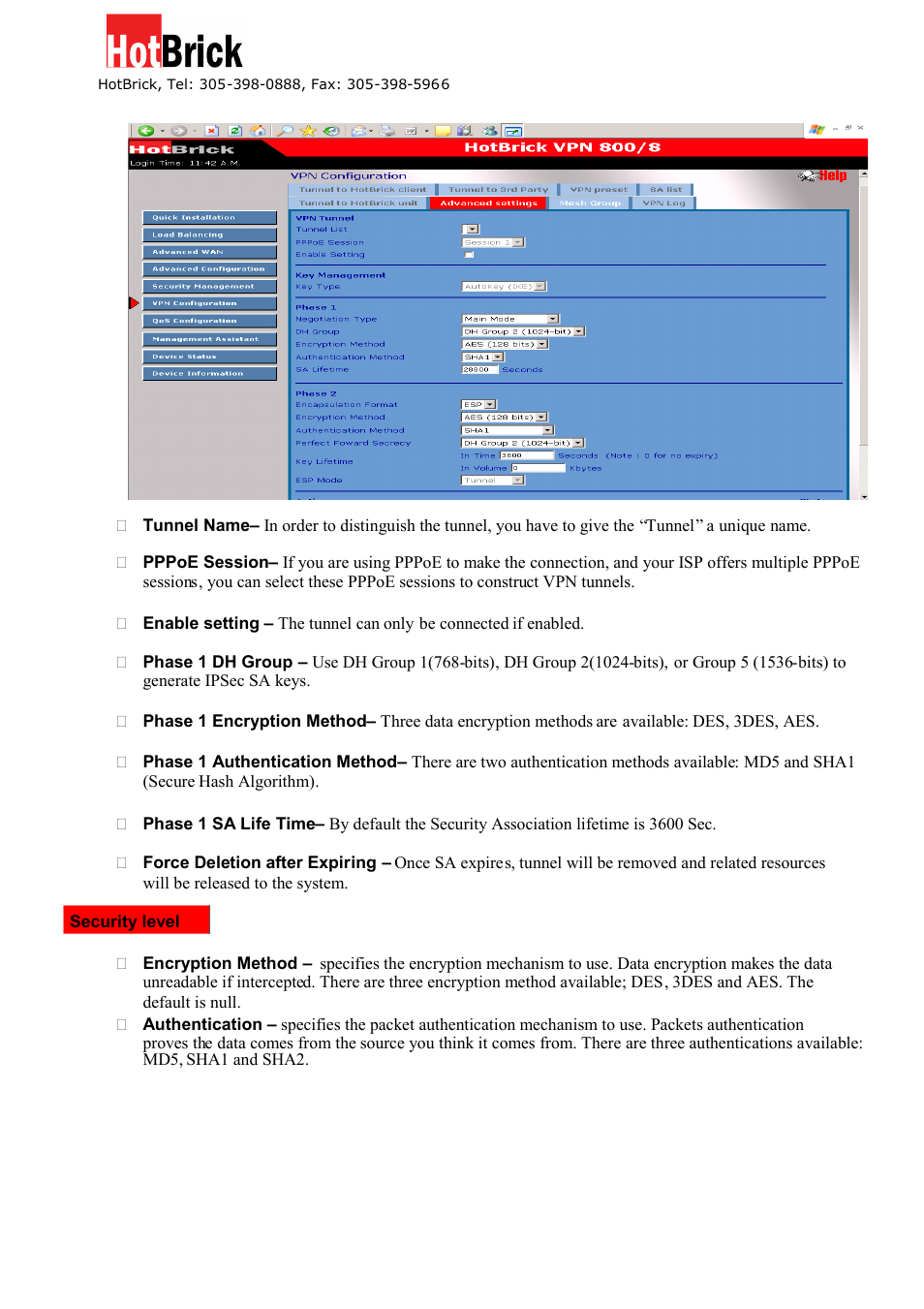 HotBrick VPN 800/8 F User Manual | Page 48 / 77