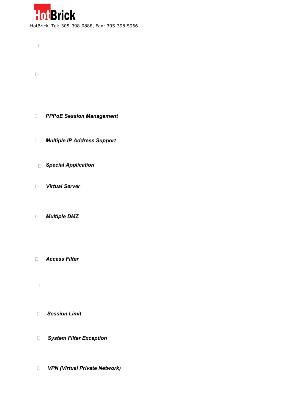 HotBrick VPN 800/8 F User Manual | Page 5 / 77