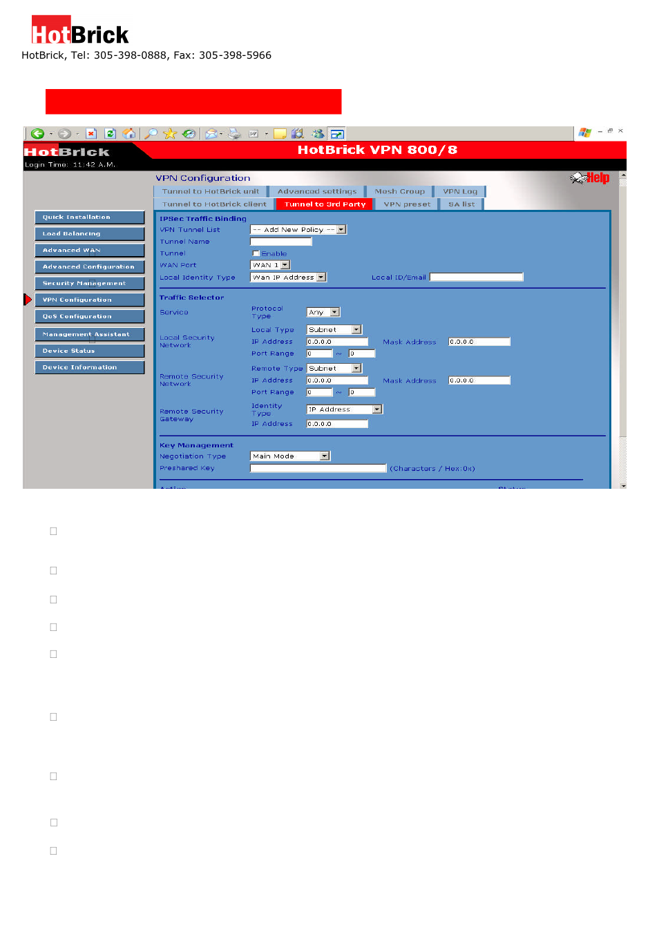 HotBrick VPN 800/8 F User Manual | Page 50 / 77