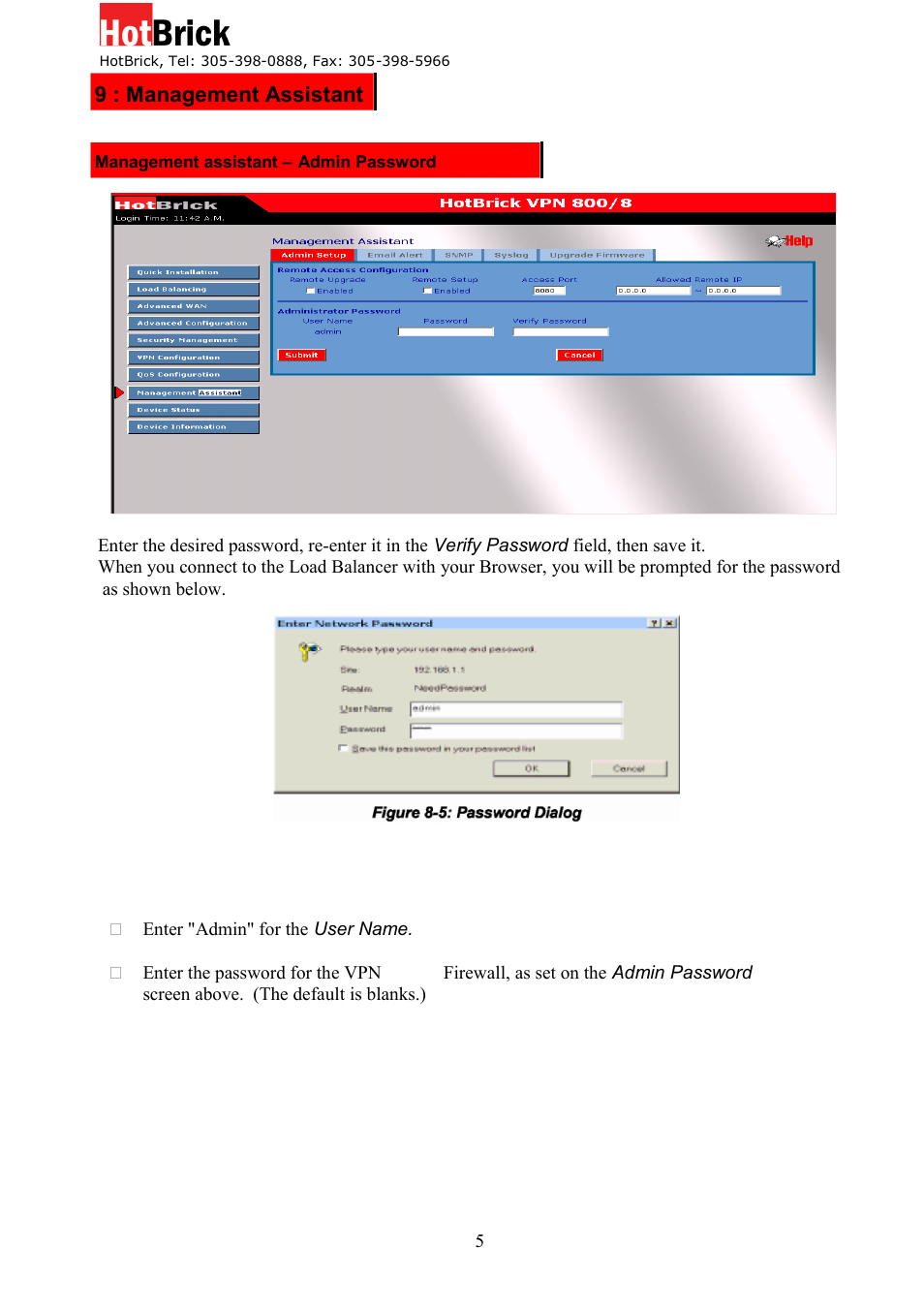 HotBrick VPN 800/8 F User Manual | Page 58 / 77